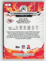 Patrick Mahomes II 2025 Topps Resurgence Blue & Orange Spark Refractor #47