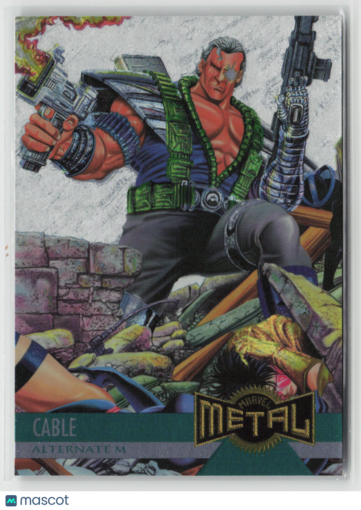 Cable 1995 Fleer Marvel Metal Silver Flasher #127