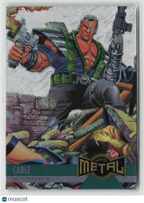 Cable 1995 Fleer Marvel Metal Silver Flasher #127