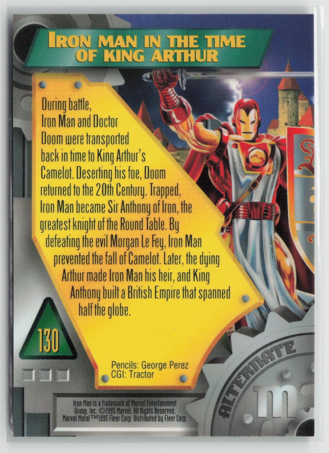 Iron Man 1995 Fleer Marvel Metal #130