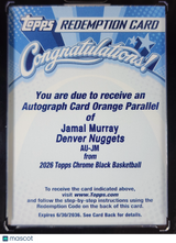 Jamal Murray 2025-26 Topps Chrome Black Orange #AU-JM /25