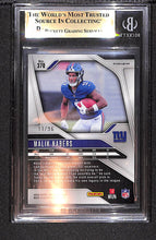 Load image into Gallery viewer, Malik Nabers 2024 Panini Prizm Blue Sparkle #370 /96 BGS 9.5
