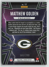 Matthew Golden 2025 Panini Phoenix Thunderbirds Silver Pyramids Prizm #17 /299