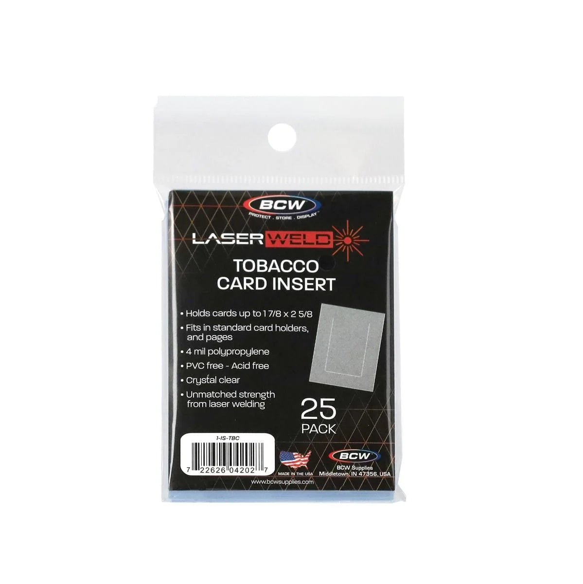 BCW: LaserWeld Tobacco Card Insert Sleeves