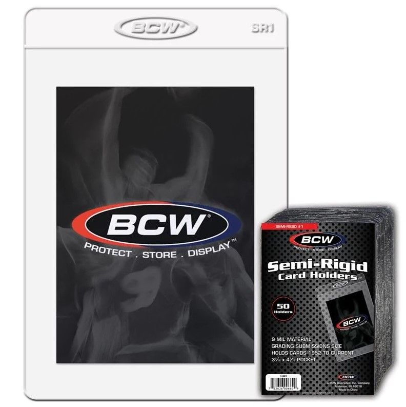 BCW: Semi-Rigid Card Holder #1 Box of 4