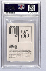 Michael Jordan 1998 Upper Deck International MJ Stickers #35 PSA 9
