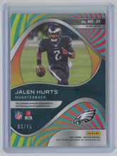 Load image into Gallery viewer, Jalen Hurts 2021 Spectra Mesmerizing Patch ME-JH #03/15  S5049

