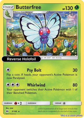 Butterfree - 3/149 - [SM01 - SM Base Set] - Reverse Holofoil