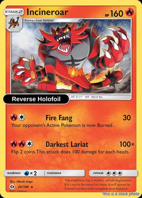 Incineroar - 26/149 - [SM01 - SM Base Set] - Reverse Holofoil