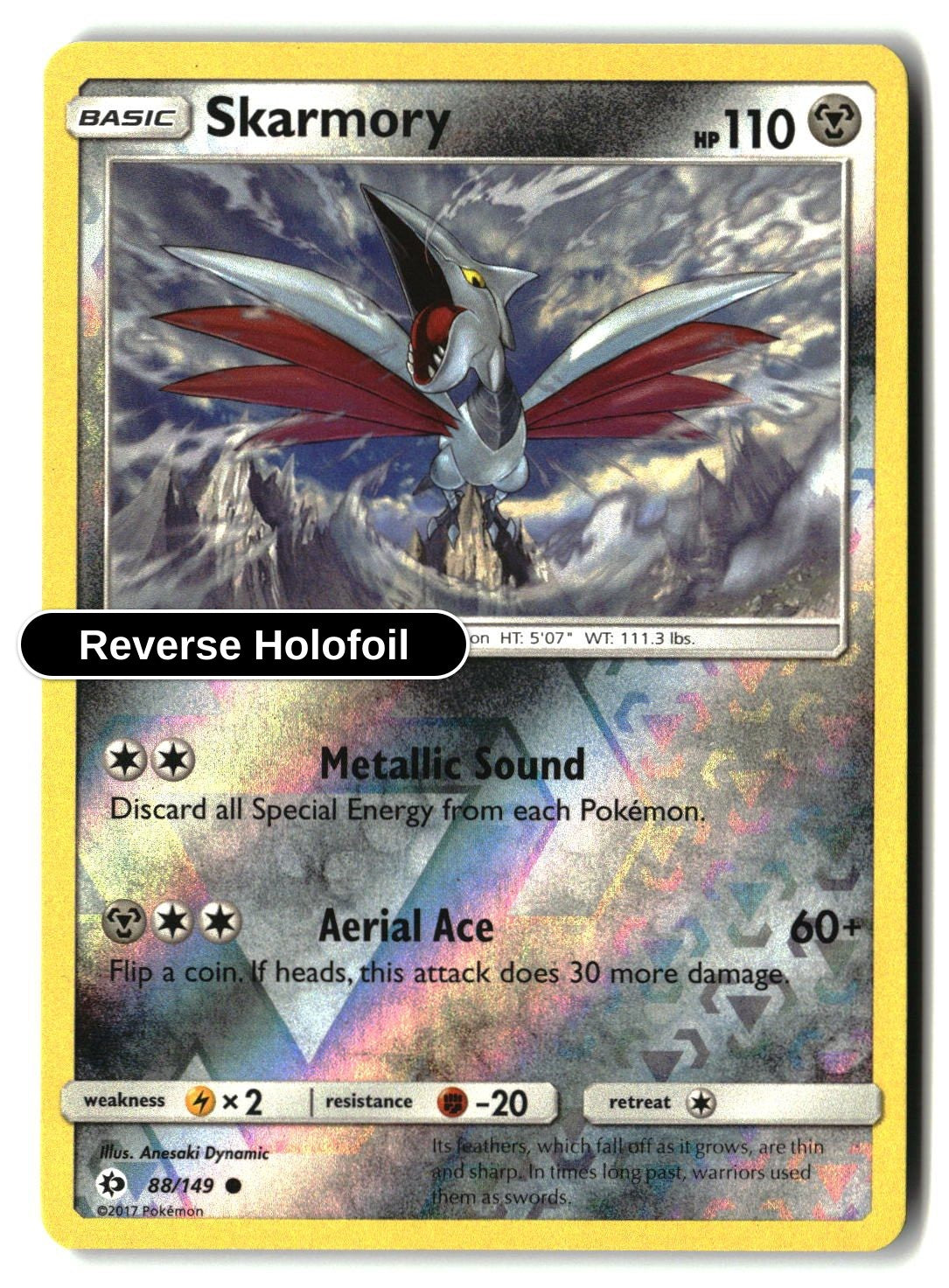 Skarmory -Reverse Holofoil - 88/149 - [SM01 - SM Base Set]