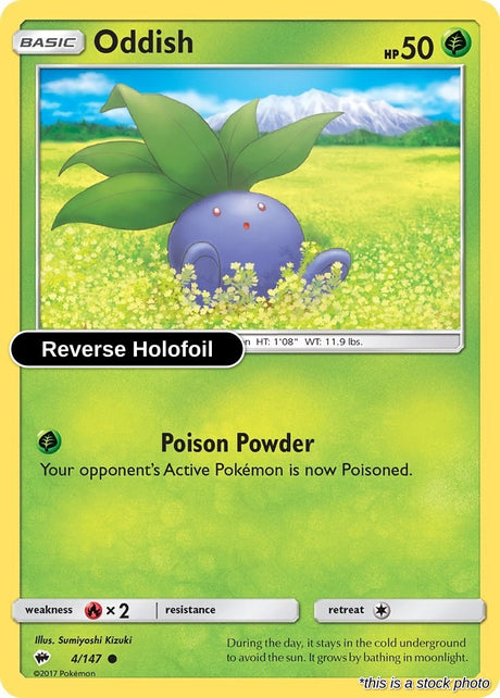 Oddish - 4/147 - [SM03 - SM - Burning Shadows] - Reverse Holofoil
