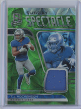 Load image into Gallery viewer, T.J. Hockenson 2021 Spectra Sunday Spectacle Patch SS-TH #25/30  S5064
