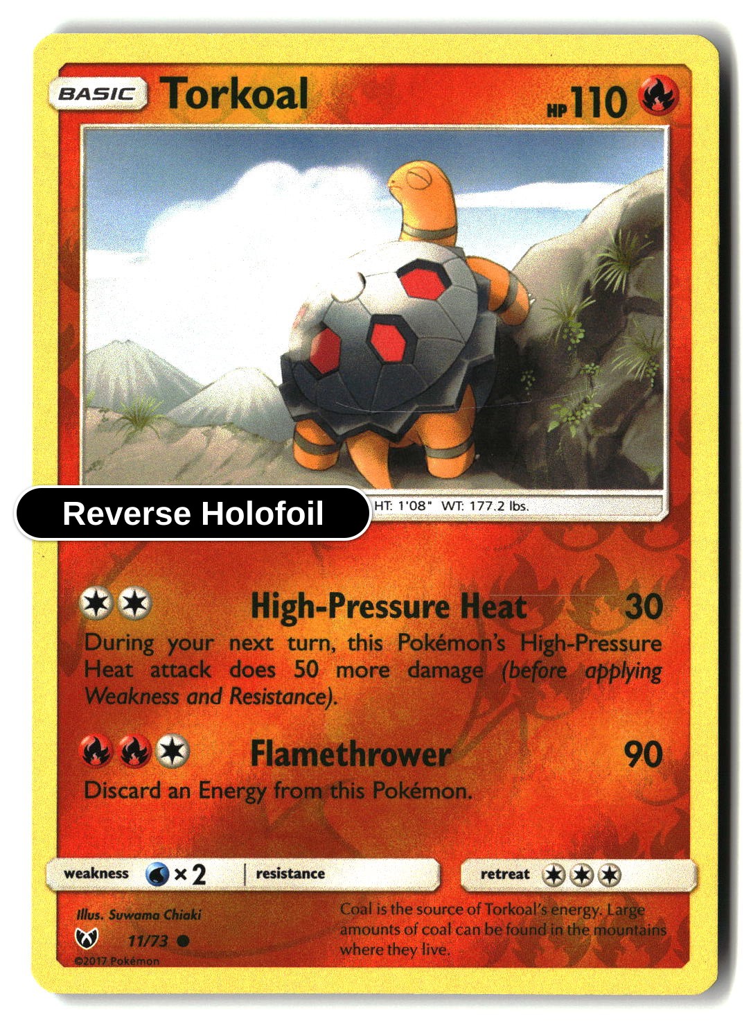 Torkoal - 11/73 - [SHL - Shining Legends] - Reverse Holofoil