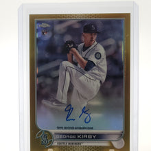 Load image into Gallery viewer, George Kirby 2022 Topps Chrome Gold Refractor Auto RA-GK #27/50
