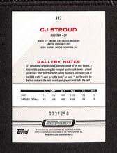 Load image into Gallery viewer, CJ Stroud 2024 Topps Composite Topps Gallery Green Rainbow Foilboard #377 /250
