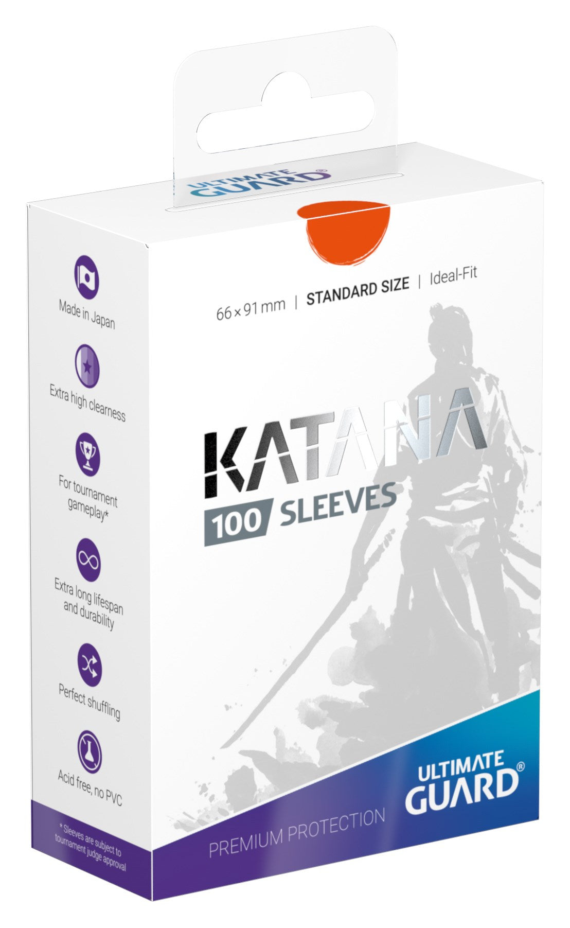 Katana 2018 Standard Size Sleeves - Orange (100-Pack)