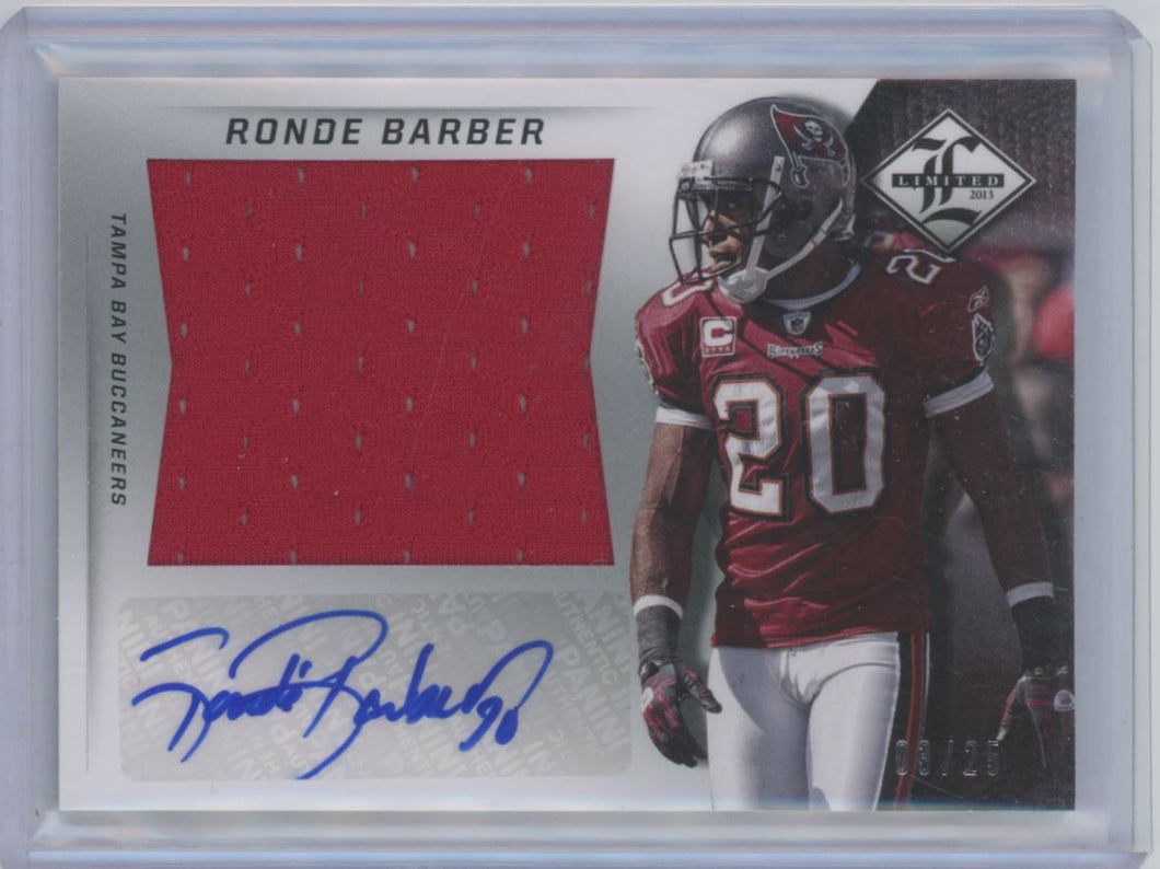 Ronde Barber 2013 Limited Patch Auto 8 #03/25  S5078