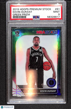 Load image into Gallery viewer, Kevin Durant 2019 Panini Hoops Premium Stock Green Prizm #61 PSA 9
