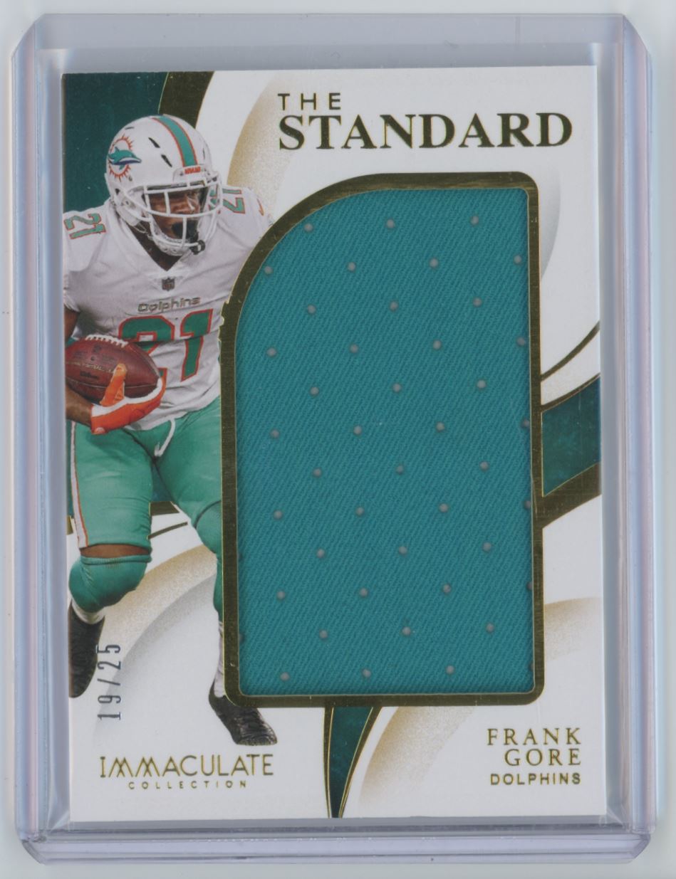 Frank Gore 2020 Immaculate The Standard Jumbo Patch SJ24 #19/25  S5069