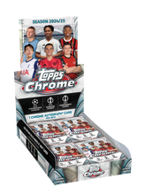 Load image into Gallery viewer, 2024-25 Topps UEFA Club Competitions Chrome Soccer Hobby Box
