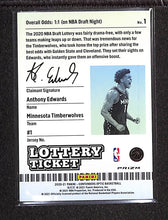 Load image into Gallery viewer, Anthony Edwards 2020 Contenders Optic Lottery Ticket Holo #1
