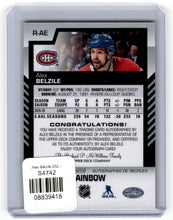 Load image into Gallery viewer, Alex Belzile 2020 O-Pee-Chee Platinum Rookie Auto R-AE  S4742
