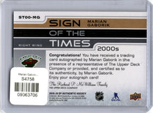 Load image into Gallery viewer, Marian Gaborik 2019 SP Authentic Sign of the Times STOO-MG  S4758
