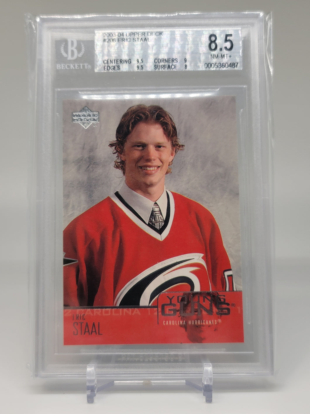 Eric Staal 2003 Upper Deck Young Guns 206 BGS 8.5  S4955