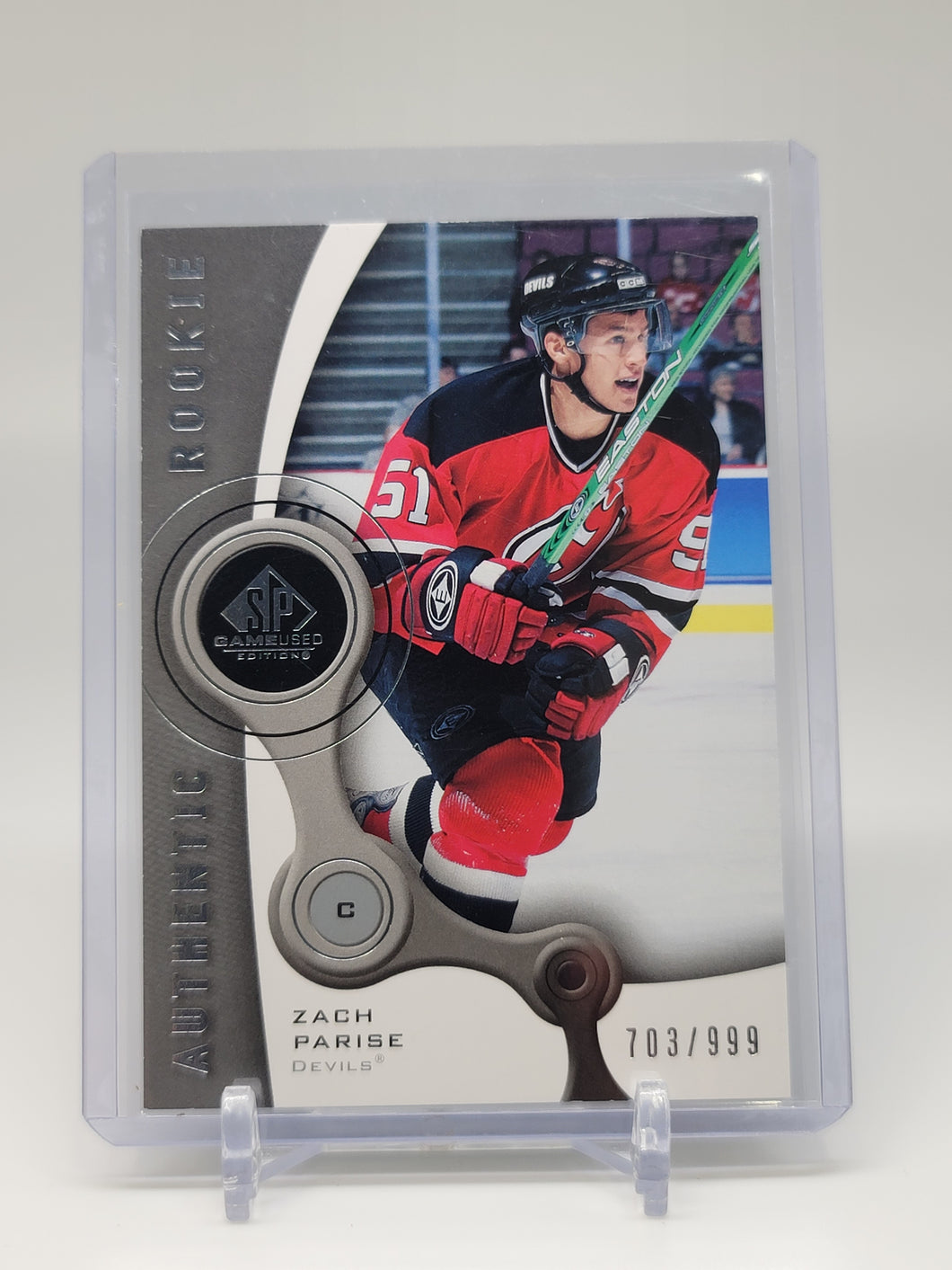 Zach Parise 2006 SP Game Used Authentic Rookie 142 #703/999  S4987