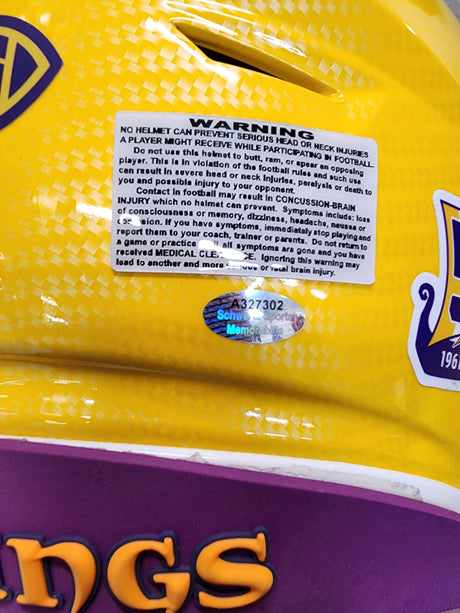 Cris Carter Autographed Vikings Hydro Speed Flex Authentic