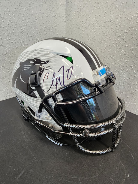 Christian McCaffery Autographed Panthers Hydro Schutt Authentic
