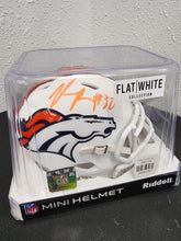 Load image into Gallery viewer, Phillip Lindsay Mini Helmet Broncos Matte White
