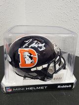 Jerry Juedy Autographed Mini Helmet Broncos Color Rush