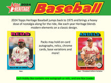 Load image into Gallery viewer, 2024 Topps Heritage Baseball Mega Box
