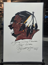 Load image into Gallery viewer, Unframed Original Fighting Sioux Logo (Hand Signed by Artist Bennett Brien)
