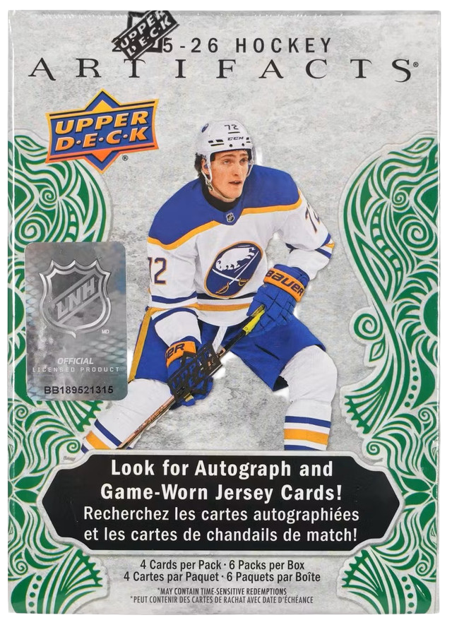 2025-26 Upper Deck Artifacts Hockey Blaster Box