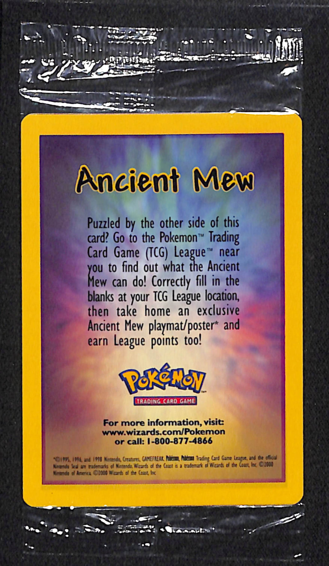 Ancient Mew 1999-2000 Pokemon Movie Promo Double Holo Foil Rare SEALED