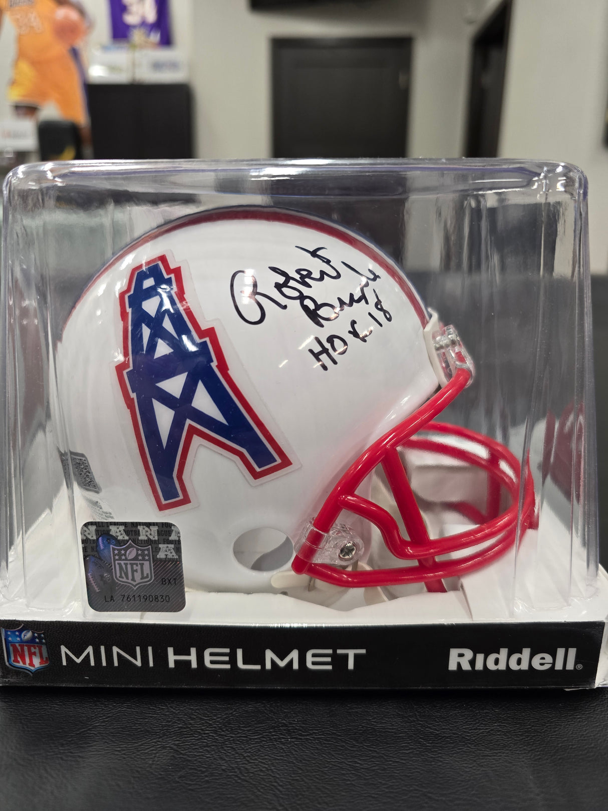 Robert Brazile Autographed Mini Helmet Oilers