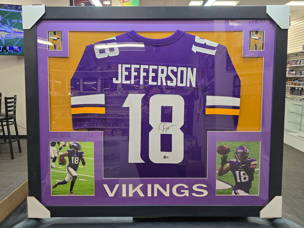 Justin Jefferson Minnesota Vikings Signed Jersey Framed