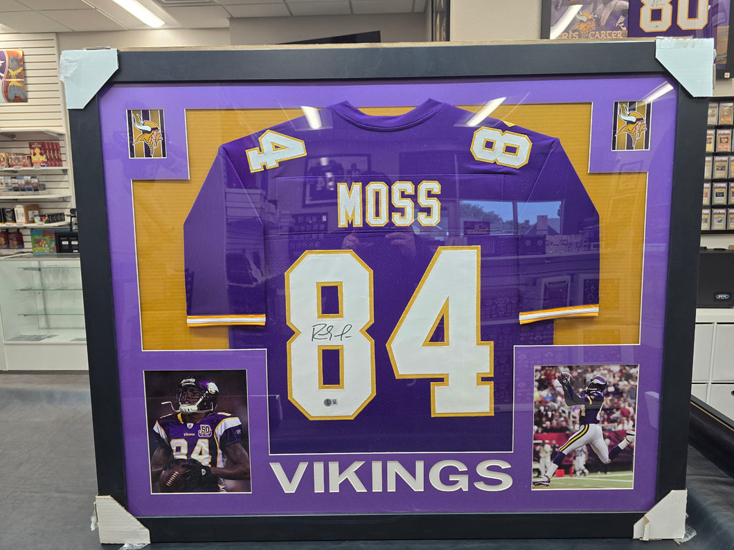 Randy Moss Minnesota Vikings Signed Jersey Framed