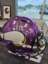 Load image into Gallery viewer, Justin Jefferson Autographed Full Size Chome Replica Helmet
