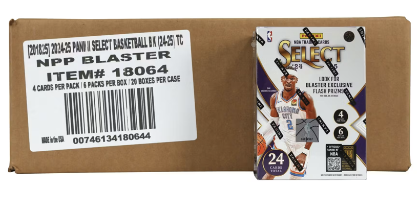 2024-25 Panini Select Basketball Blaster 20-Box Case(Flash Prizms)
