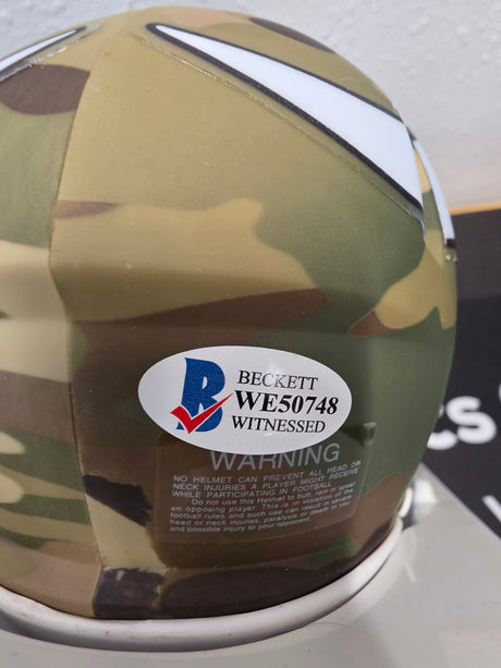 Justin Jefferson Autographed Minnesota Vikings Mini Helmet Camo