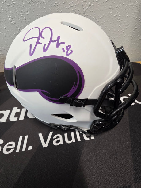 Justin Jefferson Autographed Minnesota Vikings Mini Helmet - White