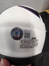 Justin Jefferson Autographed Minnesota Vikings Mini Helmet - White