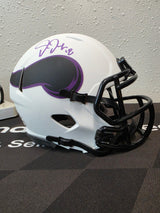 Justin Jefferson Autographed Minnesota Vikings Mini Helmet - White