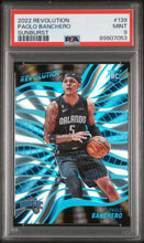 Load image into Gallery viewer, Paolo Banchero 2022-23 Panini Revolution Sunburst #139 PSA 9 /75
