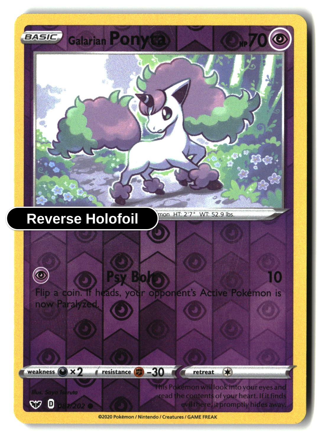 Galarian Ponyta - 081/202 - [SWSH01 - SWSH01: Sword & Shield Base Set] - Reverse Holofoil