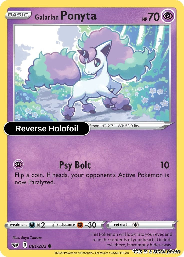 Galarian Ponyta - 081/202 - [SWSH01 - SWSH01: Sword & Shield Base Set] - Reverse Holofoil