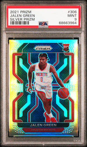 Jalen Green 2021-22 Panini Prizm Silver #306 PSA 9